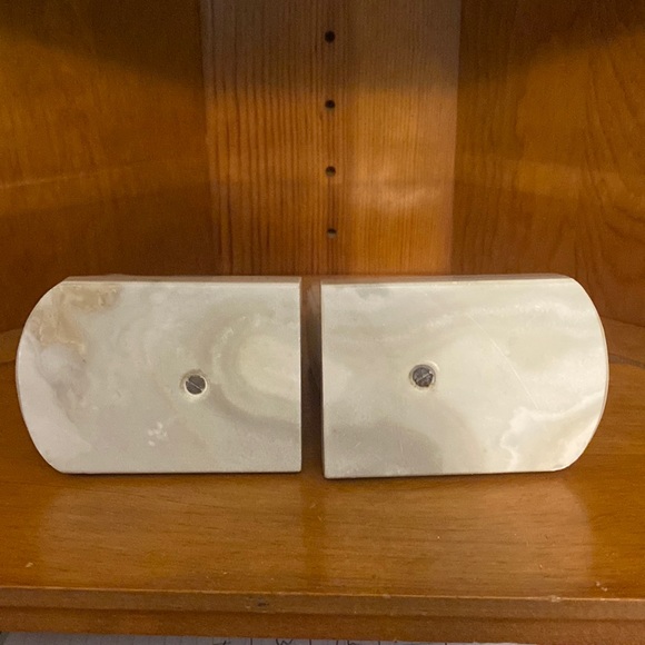 Mid century marble and onyx horse head bookends - Picture 4 of 6